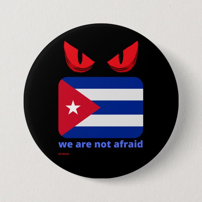 Badge Rond 7,6 Cm bouton "CUBA" (Devant)