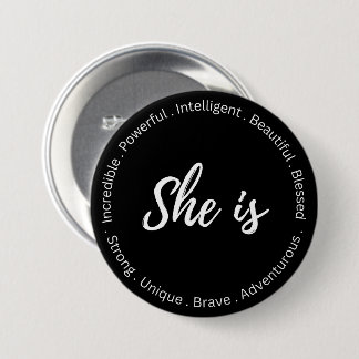 Badge Rond 7,6 Cm Bouton d'affirmation féminine