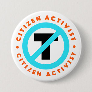 Badge Rond 7,6 Cm Bouton d'Anti-Atout d'activiste de citoyen