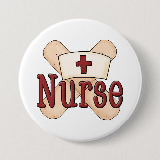 Badge Rond 7,6 Cm Bouton d'art de mot Nurse Bandage