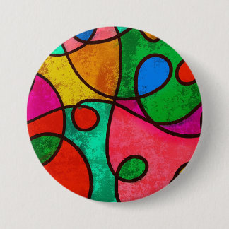 Badge Rond 7,6 Cm Bouton d'art multiculturel africain tribal ethniqu