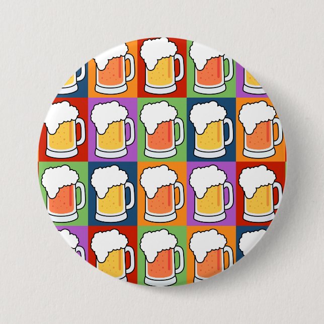 Badge Rond 7,6 Cm Bouton d'art Pop BEER (Devant)