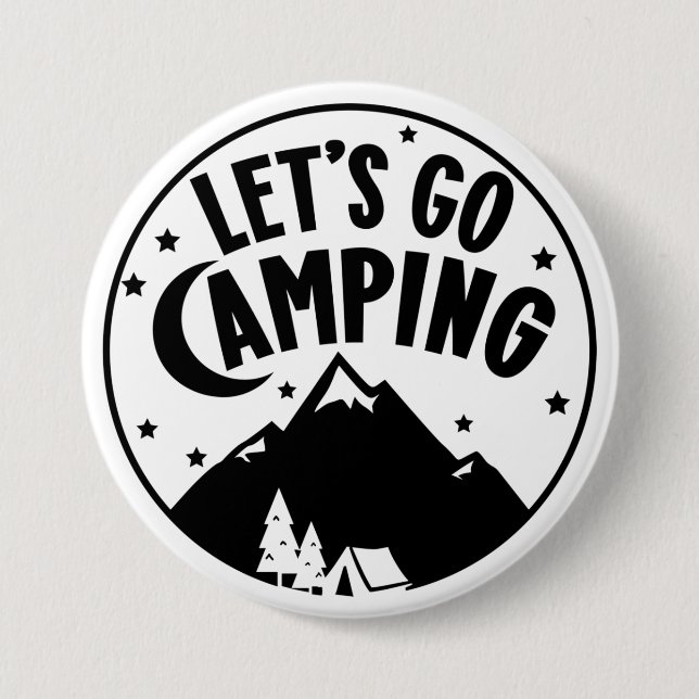 Badge Rond 7,6 Cm Bouton d'aventure Camping à l'extérieur (Devant)