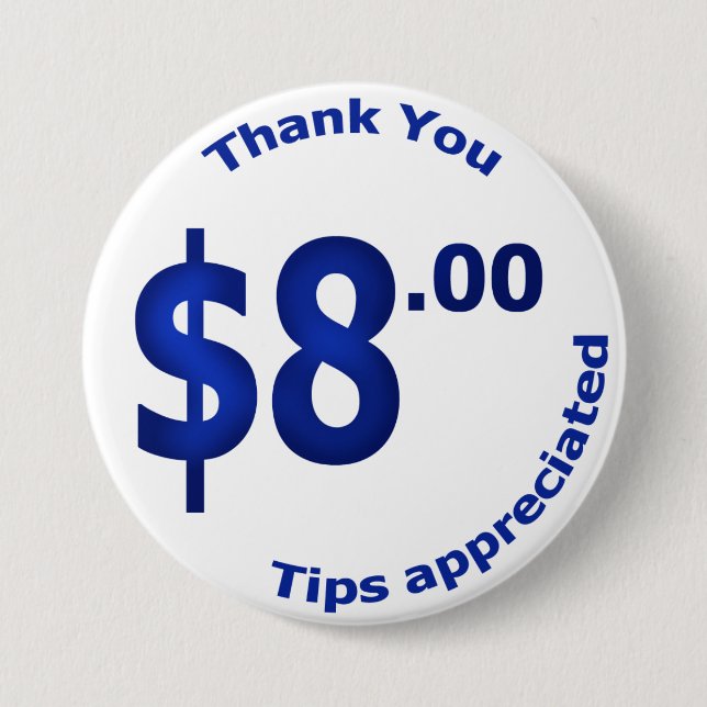 Badge Rond 7,6 Cm Bouton de $8 ventes (Devant)