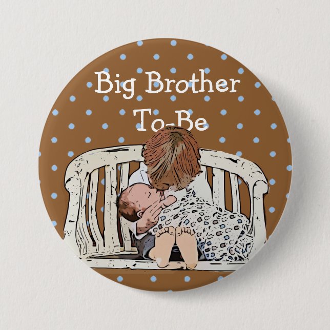 Badge Rond 7,6 Cm Bouton de Baby shower Big Brother (Devant)