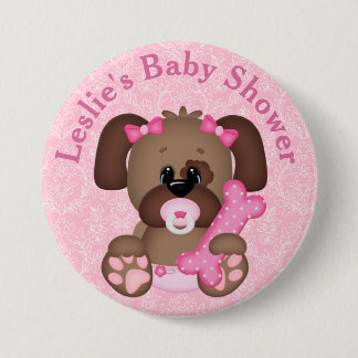 Badge Rond 7,6 Cm Bouton de Baby shower de chiot customisé