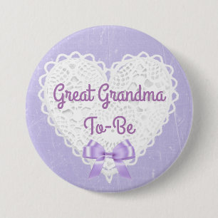 Badge Rond 7,6 Cm Bouton de Baby shower de grand grand grand-mère à 