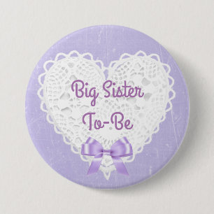 Badge Rond 7,6 Cm Bouton de Baby shower de la grande soeur à être vi
