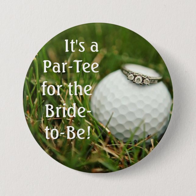 Badge Rond 7,6 Cm bouton de bachelorette de golf (Devant)