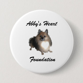 Badge Rond 7,6 Cm Bouton de base du coeur d'Abby