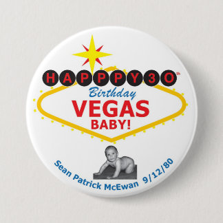 Badge Rond 7,6 Cm Bouton de bébé de Vegas