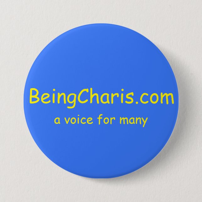 Badge Rond 7,6 Cm Bouton de BeingCharis (Devant)
