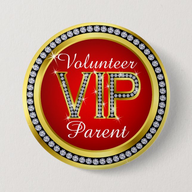 Badge Rond 7,6 Cm Bouton de bénévolat parent VIP - srf (Devant)