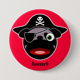 Badge Rond 7,6 Cm Bouton de carlin de pirate