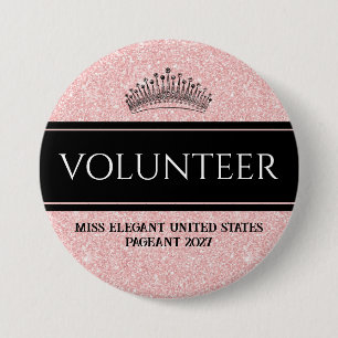 Badge Rond 7,6 Cm Bouton de Ceinture en Rose Doré pour Concours de B