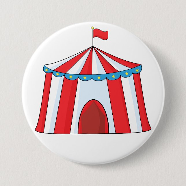 Badge Rond 7,6 Cm Bouton de chapiteau de cirque (Devant)