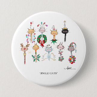 Badge Rond 7,6 Cm Bouton de CHATS de TINTEMENT