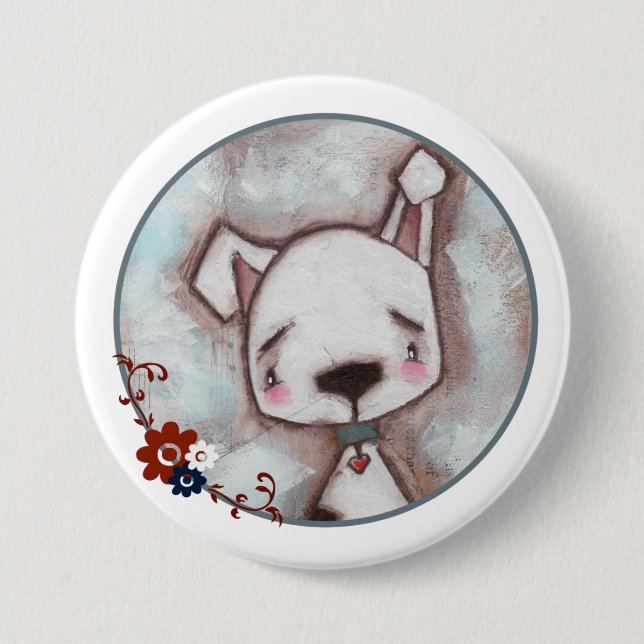 Badge Rond 7,6 Cm Bouton de chien (Devant)