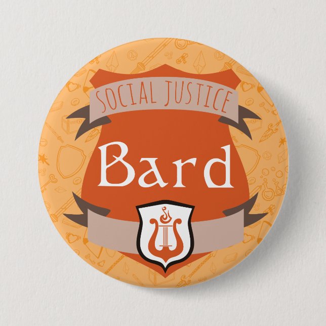 Badge Rond 7,6 Cm Bouton de classe de justice sociale : Barde (Devant)