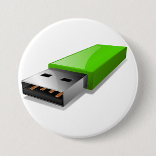 Badge Rond 7,6 Cm Bouton de clé USB