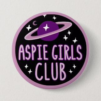 Badge Rond 7,6 Cm Bouton de club de filles d'Aspie (logo de