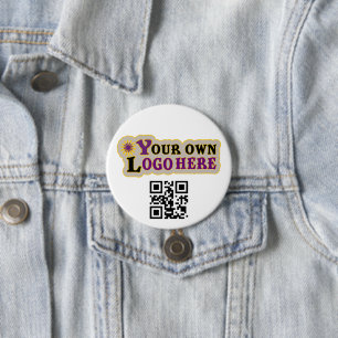 Badge Rond 7,6 Cm Bouton de code qr personnalisé