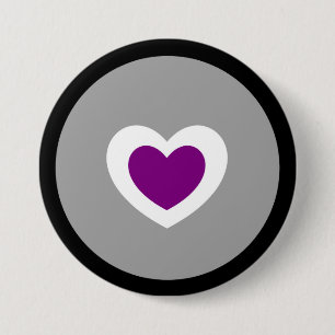 Badge Rond 7,6 Cm Bouton de coeur