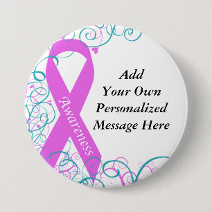 Badge Rond 7,6 Cm Bouton de conscience de cancer du sein