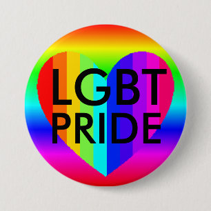 Badge Rond 7,6 Cm Bouton de couleurs arc-en-ciel 'Fierté" LGBT