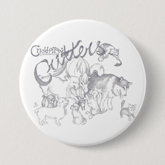 Badge Rond 7,6 Cm Bouton de créatures de Crickhollow (Devant)