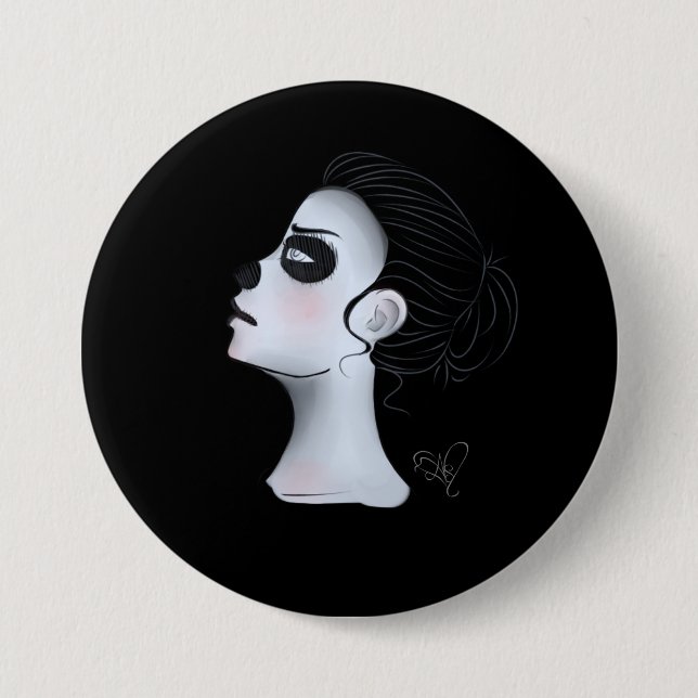 Badge Rond 7,6 Cm Bouton de démon (Devant)