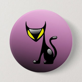 Badge Rond 7,6 Cm Bouton de démon de chat