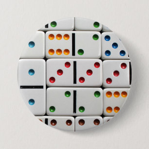 Badge Rond 7,6 Cm Bouton de dominos