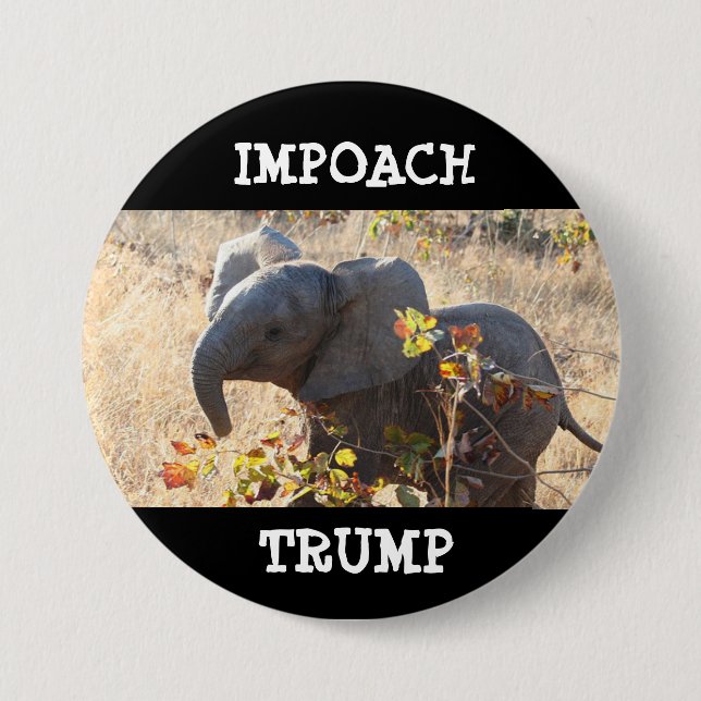 Badge Rond 7,6 Cm bouton de Donald Trump d'ATOUT d'iMPOACH (Devant)