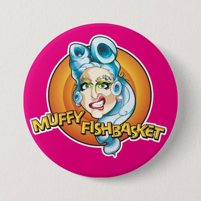 Badge Rond 7,6 Cm Bouton de fan de Muffy Fishbasket (Devant)