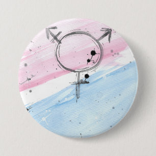 Badge Rond 7,6 Cm Bouton de fierté de transsexuel de TROS