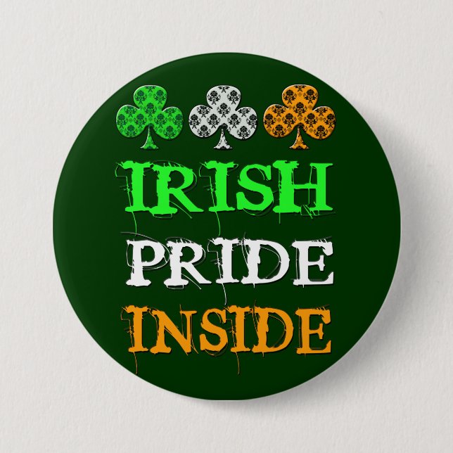 Badge Rond 7,6 Cm Bouton de fierté du jour de St Patrick (Devant)