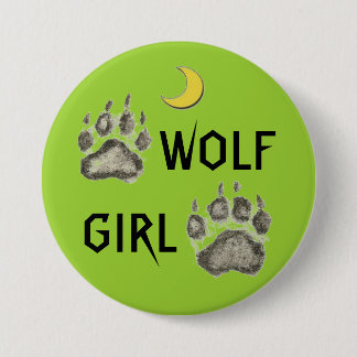 BADGE ROND 7,6 CM BOUTON DE FILLE DE LOUP