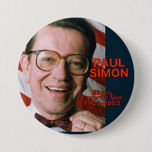 Badge Rond 7,6 Cm Bouton de fils préféré de Paul Simon l'Illinois