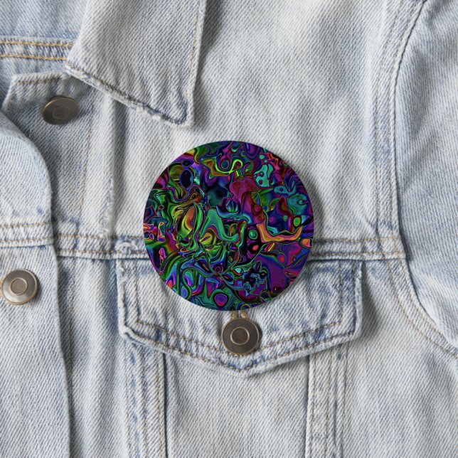 Badge Rond 7,6 Cm Bouton de fusion cérébrale (En situation)