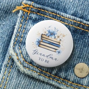 Badge Rond 7,6 Cm Bouton de futur grand-mère pour Baby Shower au thè