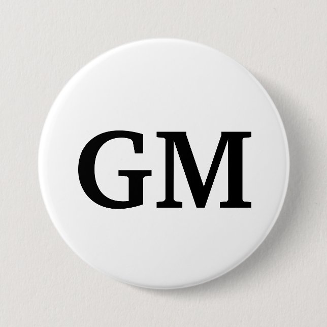 Badge Rond 7,6 Cm Bouton de GM (Devant)