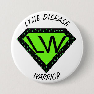 Badge Rond 7,6 Cm Bouton de guerrier de la maladie de Lyme