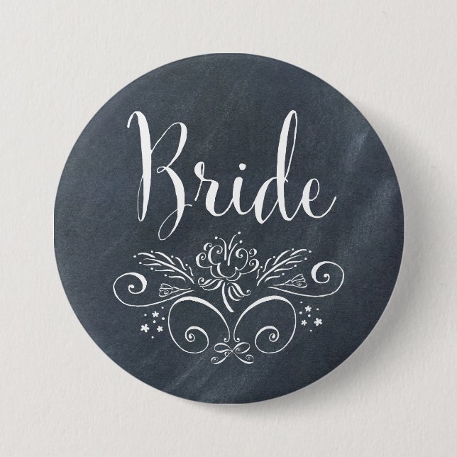 Badge Rond 7,6 Cm Bouton de jeune mariée de style de tableau (Devant)