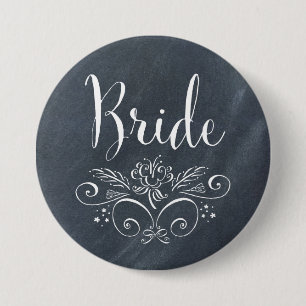 Badge Rond 7,6 Cm Bouton de jeune mariée de style de tableau