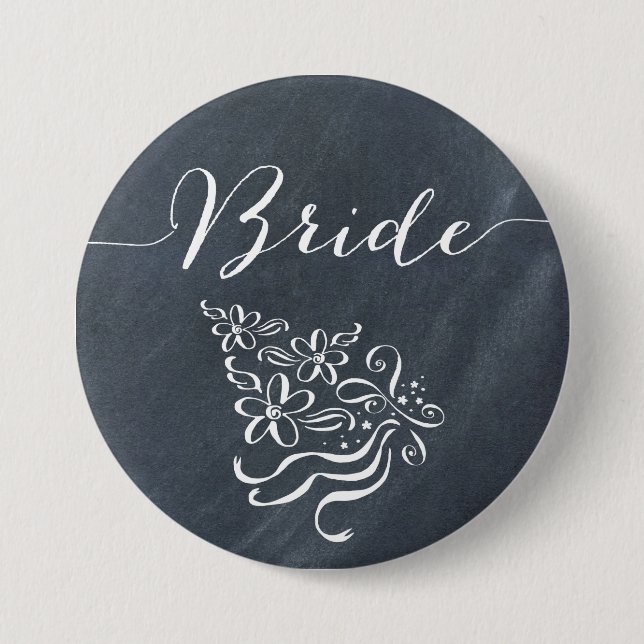 Badge Rond 7,6 Cm Bouton de jeune mariée de tableau (Devant)