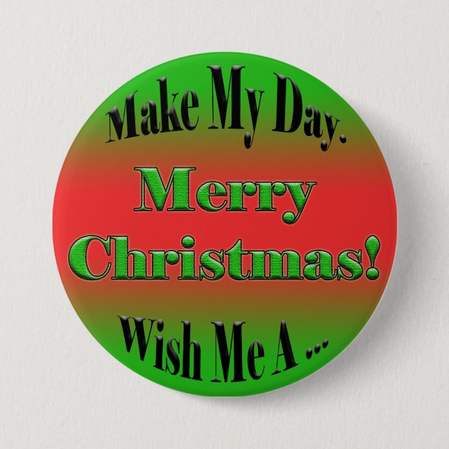Badge Rond 7,6 Cm Bouton de Joyeux Noël (Devant)