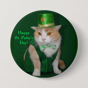 Badge Rond 7,6 Cm Bouton de Kitty d'Irlandais