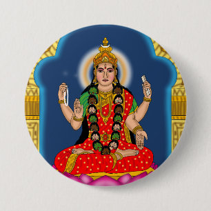 Badge Rond 7,6 Cm Bouton de la déesse Bhairavi