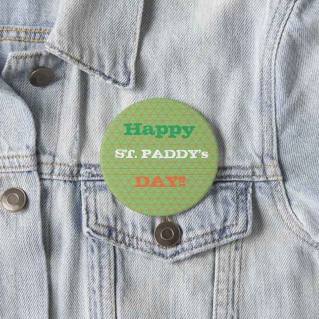 Badge Rond 7,6 Cm Bouton de la Saint Patrick (En situation)
